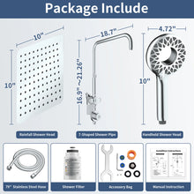Load image into Gallery viewer, Chrome High Pressure Magnetic Dual Shower Head &amp; Handheld Combo With Filter

