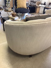 Load image into Gallery viewer, Cream Curved Nailhead Couch
