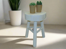Load image into Gallery viewer, White Wood Accent Stool

