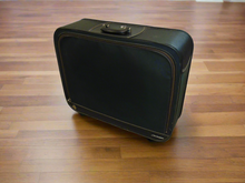 Load image into Gallery viewer, Black Vintage Suitcase
