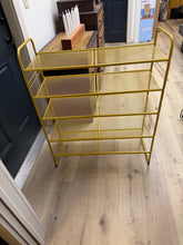 Load image into Gallery viewer, Gold Mesh Shoe Rack
