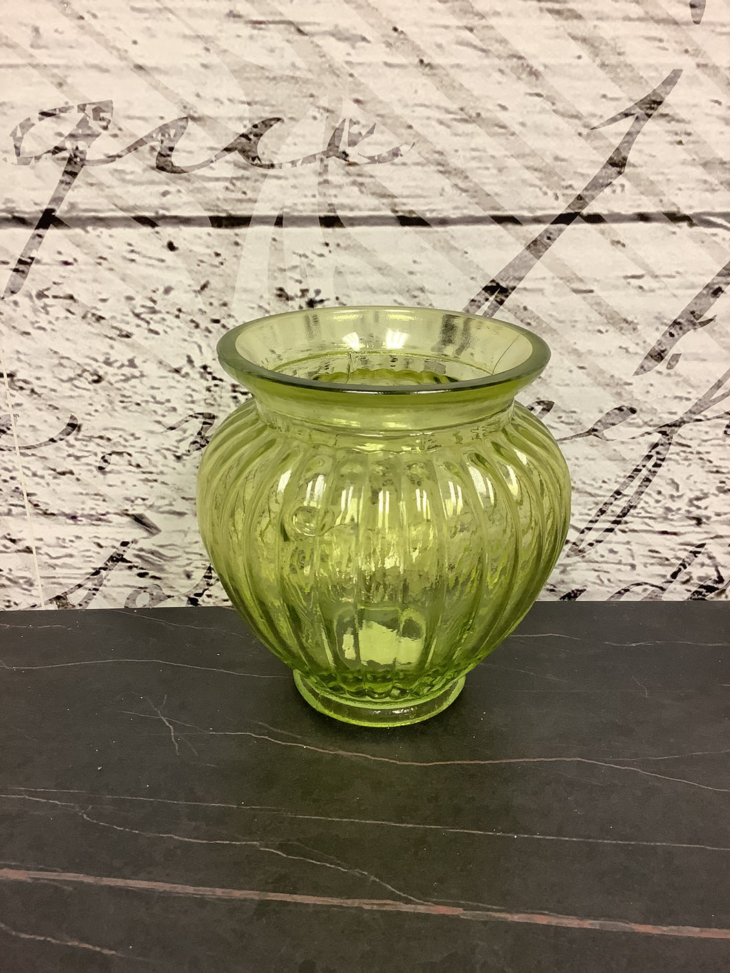 Vintage Green Glass Vase