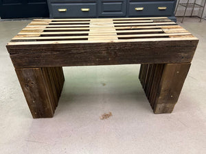 Reclaimed Wood Bench Table