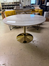Load image into Gallery viewer, Kella Round 50-inch Marble Top Dining Table White Marble - White Marble

