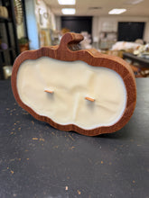 Load image into Gallery viewer, Wood Pumpkin Hand-Poured Scented Candle
