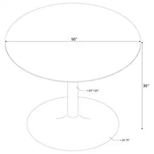 Load image into Gallery viewer, Kella Round 50-inch Marble Top Dining Table White Marble - White Marble
