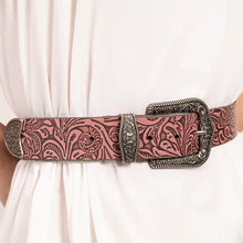 Load image into Gallery viewer, Loyal West Sophia Belt-Pink Floral Leather
