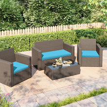 Load image into Gallery viewer, Lake Blue Outdoor Loveseat Cushion
