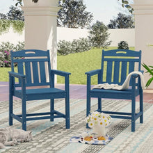 Load image into Gallery viewer, Set of 2 HDPE Outdoor Armchair Dining Chairs
