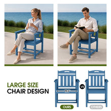 Load image into Gallery viewer, Set of 2 HDPE Outdoor Armchair Dining Chairs
