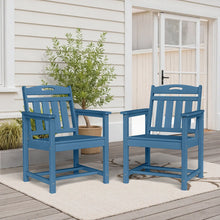 Load image into Gallery viewer, Set of 2 HDPE Outdoor Armchair Dining Chairs
