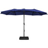 Renwick 13 FT Triple-Size Extra Large Patio Umbrella with Crank, Navy Blue
