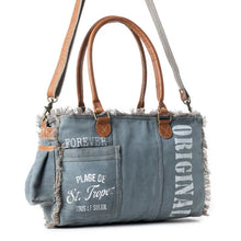 Load image into Gallery viewer, Coastal Steel Upcycled Tote
