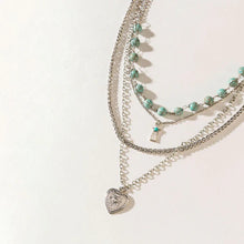 Load image into Gallery viewer, La Luna Layers Necklace in Antique Silver
