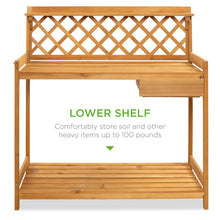 Load image into Gallery viewer, Wooden Garden Potting Bench Workstation
