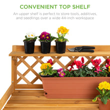Load image into Gallery viewer, Wooden Garden Potting Bench Workstation
