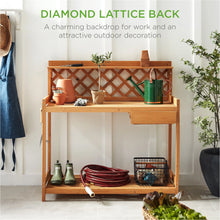Load image into Gallery viewer, Wooden Garden Potting Bench Workstation
