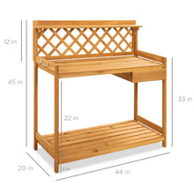 Load image into Gallery viewer, Wooden Garden Potting Bench Workstation
