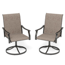 Load image into Gallery viewer, Swivel Patio Dining Chairs with Sling Seats (Set of 2)
