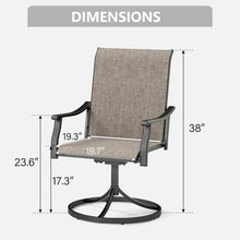 Load image into Gallery viewer, Swivel Patio Dining Chairs with Sling Seats (Set of 2)
