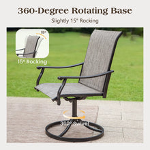 Load image into Gallery viewer, Swivel Patio Dining Chairs with Sling Seats (Set of 2)
