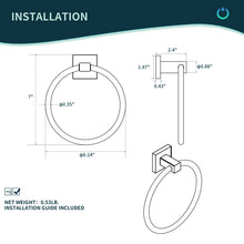 Load image into Gallery viewer, Brushed Gold Wall Mounted Towel Ring
