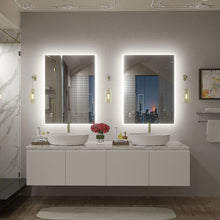 Load image into Gallery viewer, Back LED Anti-Fog Tempered Glass Bathroom/Vanity Mirror
