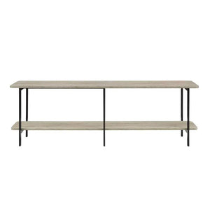 Wood and Metal 2 Shelf TV Stand