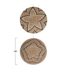 Load image into Gallery viewer, Decorative Hand-Woven Rattan Wall Basket w/ Design
