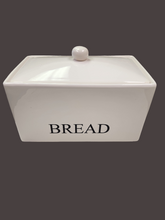 Load image into Gallery viewer, White Ceramic Bread Box/Container
