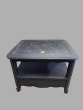 Load image into Gallery viewer, Painted Black Wooden End Table
