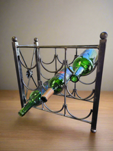 Load image into Gallery viewer, Decorative Metal Wine Bottle Holder/Rack
