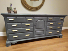 Load image into Gallery viewer, Painted Thomasville Wooden 9-Drawer Buffet Sideboard
