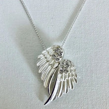 Load image into Gallery viewer, Silver Angel Wings Necklace in Box
