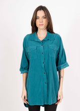 Load image into Gallery viewer, Long Velvet Botton Down Shirt
