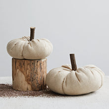 Load image into Gallery viewer, Fabric Pumpkin w/ Wood Stem
