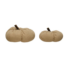 Load image into Gallery viewer, Fabric Pumpkin w/ Wood Stem
