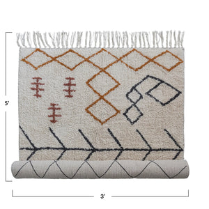 3x5 Abstract Print Area Rug