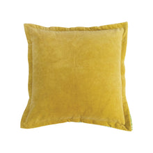 Load image into Gallery viewer, Yellow Velvet Throw Pillow
