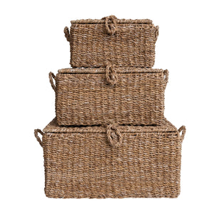 Hand-Woven Seagrass Trunk