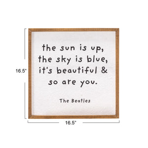 "The Sun Is Up" Framed Saying