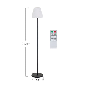 Metal Indoor/Outdoor Solar LED Lamp w/ Remote & Switch