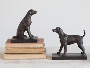 Resin Dog Book Ends, Set of 2