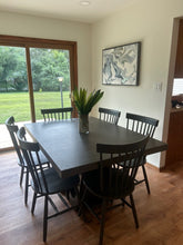 Load image into Gallery viewer, Gray Wooden Spindle-Back Dining Chair

