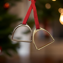 Load image into Gallery viewer, Equestrian Stirrup Iron Christmas Ornament 
