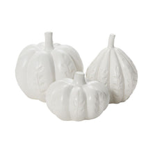 Load image into Gallery viewer, White Ceramic Garner Pumpkin
