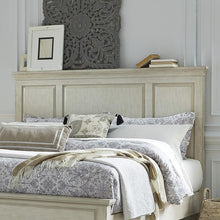 Load image into Gallery viewer, Antique White finish King Panel Headboard
