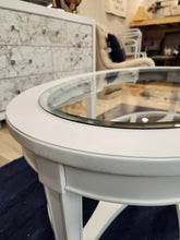Load image into Gallery viewer, Oval Wooden Coffee Table w/ Glass Top
