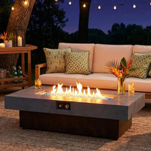 Load image into Gallery viewer, 55 in. Rectangle Propane Outdoor Fire Pit Table

