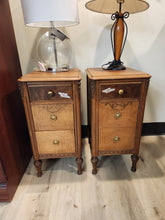 Load image into Gallery viewer, 3 Drawer Wooden Nightstands, Set of 2
